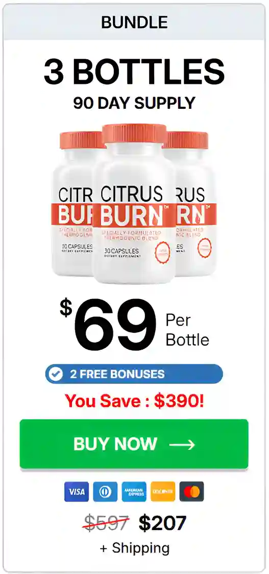 3 Bottles Citrus Burn