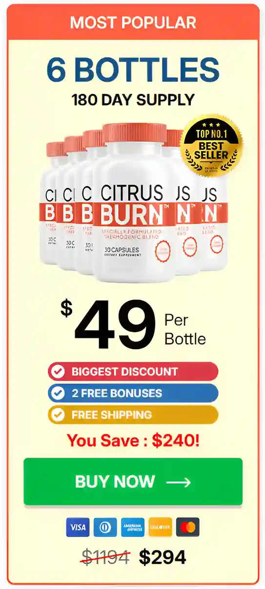 6 Bottles Citrus Burn